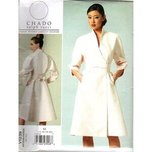 Vogue V1239 Misses 14 to 20 Chado Ralph Rucci Dress UNCUT Sewing Pattern